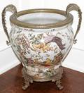 022367 CHINESE PORCELAIN  BRONZEMOUNTED KOI BOWL