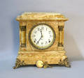 Mantle clock with faux marble case