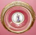 020417 AUSTRIAN PORCELAIN PLATE IN SHADOWBOX