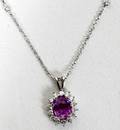 012346 3CT PINK SAPPHIRE  7CT DIAMOND PENDANT L5