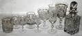 010381 CUT CRYSTAL STEMWARE SET  DECANTERS