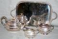 010377 WH  S SILVERPLATE TEA SET FOUR PIECES