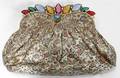 121553 VINTAGE EVENING CLUTCH W FAUX GLASS BEADS