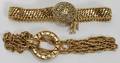 121545 CHANEL GOLD TONE LINK NECKLACE  A BELT