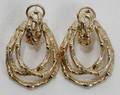 120445 14K YELLOW GOLD DROP PIERCED EARRINGS H15