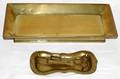 112342 ANTIQUE BRASS CANDLE SNUFFER L85