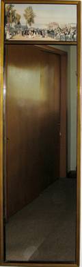 111499 VERTICAL MIRROR W TRUMEAU PRINT 65x20