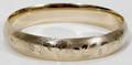 110430 BRUSHED GOLD BANGLE BRACELET WENGRAVED HEART