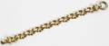 110412 ITALIAN 14K GOLD HEART  SCROLL LINK BRACELET