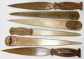 041540 BRASS ADVERTISING LETTER OPENERS SIX