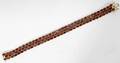 041507 STERLING SILVERGILT  GARNET BRACELET