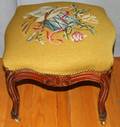 040470 VICTORIAN WALNUT FOOT STOOL C1900