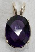 040465 4CT AMETHYST  14K YELLOW GOLD PENDANT