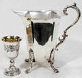 032448 ENGLISH SILVER PLATE WATER PITCHER  WINE CUP