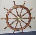 031582 WALNUT SHIPS WHEEL REPLICA DIA47