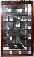022437 ROSEWOOD NETSUKE DISPLAY CABINET WKEY