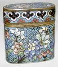 022417 CHINESE CLOISONN ENAMEL OPIUM BOX C1760