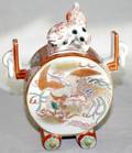 022410 JAPANESE AOKUTANI PORCELAIN INCENSE BURNER