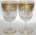 021489 CRYSTAL GOBLETS WGOLD DECORATION C1920