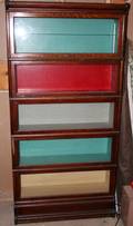 021484 AMERICAN OAK BARRISTER BOOKCASE 20TH C