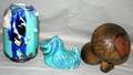 020461 GUSTAVSBERG LION DUCK GLAZED POTTERY FIGURES