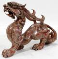 020448 CHINESE CARVED MARBLE FIGURE OF A DRAGON