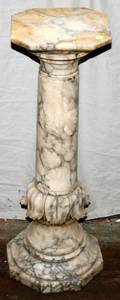 020444 CLASSICAL STYLE CARVED MARBLE PEDESTAL