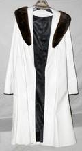 011554 OF NEW YORK WHITE LEATHER  RANCH MINK COAT