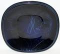 010453 BEN KATZ BLUE POTTERY PLAQUE PARTANEN ARABIA