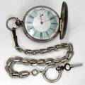 122455 CHRONOMETER STERLING KEY WIND POCKET WATCH