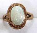 121599 VICTORIAN 10K YELLOW GOLD  OPAL RING