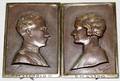 120462 A DARIMONT BRONZE PORTRAITS LEOPOLD  ASTRID