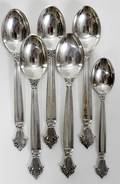 112398 GEORGE JENSEN STERLING DEMITASSE SPOONS