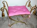 111506 ITALIAN GILT METAL VANITY BENCH C1960