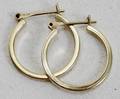 110485 14K YELLOW GOLD HOOP EARRINGS PAIR