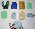 041580 JADE LAPIS  LABRDORITE PENDANTS  CARVINGS