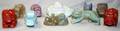 041578 CHINESE CARVED QUARTZ JADE  LAPIS FIGURES