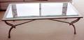 041564 GLASS TOP COFFEE TABLE BY KESSLER