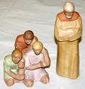 030476 THOMAS GENEVIEVE POTTERY  WOOD MONK  YOUTHS
