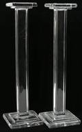 030475 GLASS WIG STANDS C1920 PAIR H15 W4