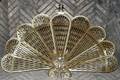 022468 BRASS FAN STYLE FIREPLACE SCREEN H26 L36