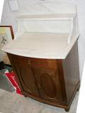 021526 MAHOGANY WASH STAND WMARBLE TOP C1920
