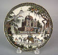 Unusual Salopian cup plate ca 1825