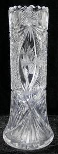 020475 CUT CRYSTAL VASE H12