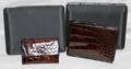 011580 TRAFALGAR BROWN ALLIGATOR WALLET  KEY CASE