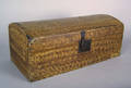 New England painted poplar dome lid box 19th c