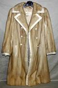 011556 TOURMALINE MINK COAT W LEATHER TRIM