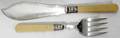 010457 SHEFFIELD SILVER PLATE  IVORY FISH SET