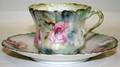 122512 RS PRUSSIA HAND PAINTED CUP  SAUCER