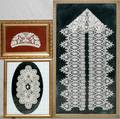 121613 HANDMADE LACE THREE PIECES FRAMED